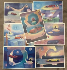 FERRARI MARANELLO 7 CARTOLINE AUTOGRAFATE REMO RESCA