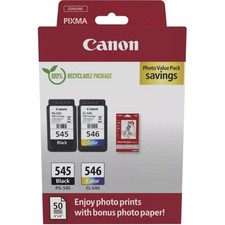 CARTUCCIA ORIGINALE CANON PG-545 546 TS205 TS305 TS3150 IP2800 TR4550 CARTA FOTO