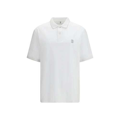 Polo brunello cucinelli bianca - polo,