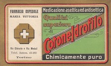 1198 "FARMACIA OSPEDALE MARIA VITTORIA - TORINO - COTONE IDROFILO" ETICH. ORIG.