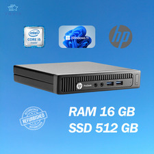 PC DESKTOP HP 800 G1 MINI INTEL I5 RAM 16GB SSD 512GB WIN 11 PRO RICONDIZIONATO