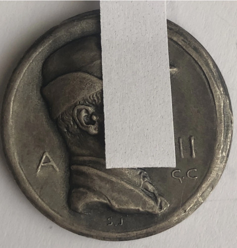 Medaglia argentata mvsn testa - medaglia,