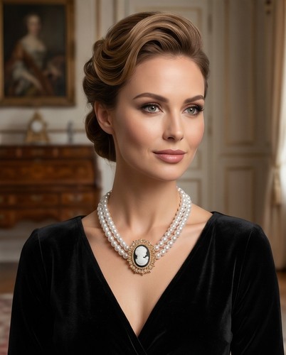 Collana doppio filo di - collana,