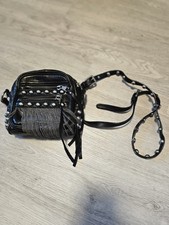 Leather Crossbody w/Studs Ash
