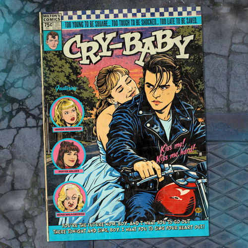 Cry baby stampa vintage - cry, baby,