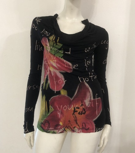 Desigual maglia nera fantasia - maglia,