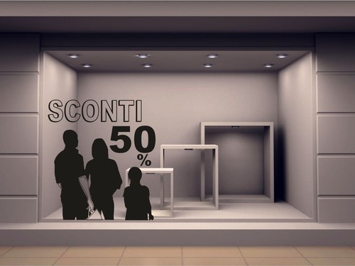 Adesivo vetrine sconti - adesivo, saldi
