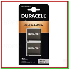 2x Batterie GoPro Hero 5 6 7 DURACELL Ricaricabile DRGOPROH5 per Action Cam