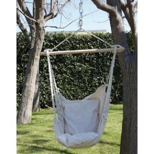 AMACA IN COTONE A SEDIA DONDOLO BIANCA BIANCO NATURALE