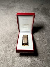 Accendino Cartier Placcato Oro 18 Carati Logo con Scatola Originale