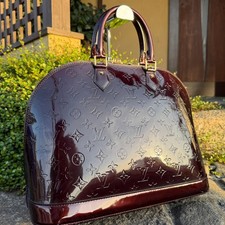 Borsa a mano Louis Vuitton Alma GM M93595 Amarante Monogram Vernis