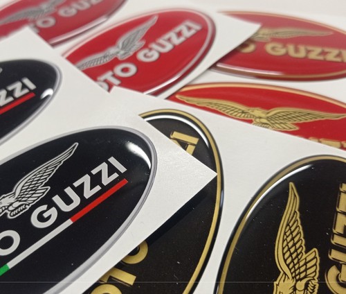 Coppia adesivi moto - moto, guzzi