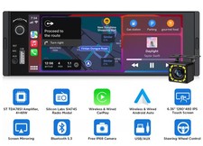 Autoradio 6,36" Singolo 1 DIN Touch Screen MP5 Apple CarPlay Android Auto