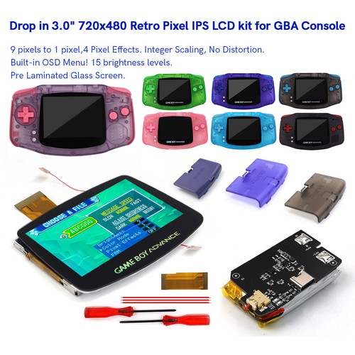Kit lcd hispeedido gba ips - hispeedido,