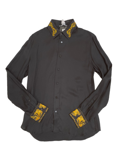 Versace camicia barocca nera