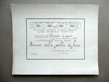 Diploma III Zona Aerea Territoriale Gare Sportive Lancio Palla di Ferro 1930