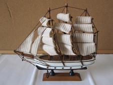 Modello vintage veliero antico in legno modellismo barca a vela vascello
