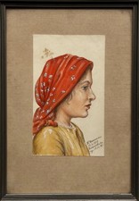 Acquerello Ritratto Donna con