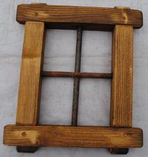 Finestra in legno con grata in ferro battuto -Wood-Legno-bricolage-Q-