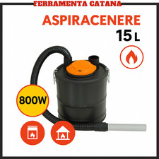 bidone aspiracenere per stufe pellet aspira cenere camino barbecue 800W 15 Litri