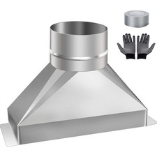Kit di sfiato per microonde 4 pollici Dia X 3-1/4 pollici X 10 pollici L, condotto da rettangolare a rotondo4667