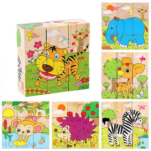 Puzzle rompicapo cubi legno - rompicapo,