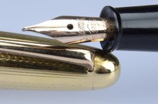 Columbus Stilografica Laminato Oro-750 Pistone Nib Extra 14Kt-585 Italy  1950s