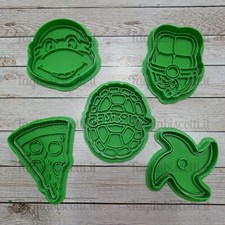 Tartarughe Ninja mod.1 Cookies cutter stampi Formine Biscotti e torte