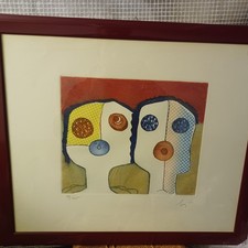 Enrico Baj - Quadro serigrafia 54/125 Acquaforte acquatinta e rilievo cm 29,5x34