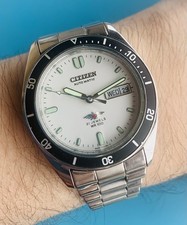 Citizen Sport Diver Red Eagle 7, White Dial, 4 R12021-RC, Year ‘88. NEAR NOS!!!