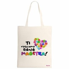 borsa ecru 34x39 scritta ti