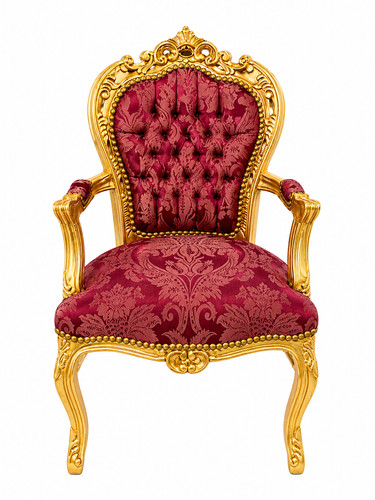 Sedia barocca rosso - , oro