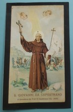 ☆ santino SAN GIOVANNI DA CAPESTRANO n° 288 figurina Campioni della Fede RARO 