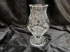 Waterford Society 1997 Penrose Cut Crystal 2 Piece Hurricane Lamp