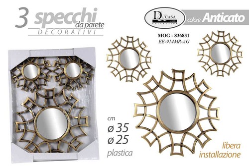 Set specchi parete - 3,