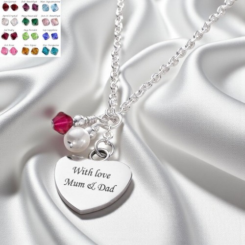 Collana cuore inciso - , su