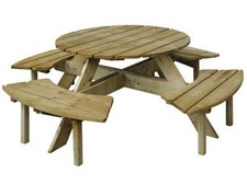 TAVOLO TONDO CON PANCA LASA