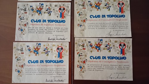 Blocco diplomi club - club, topolino