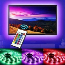 STRISCIA LED PER TV LCD 3MT 300 LED LUCE RGB 16 COLORI CON TELECOMANDO