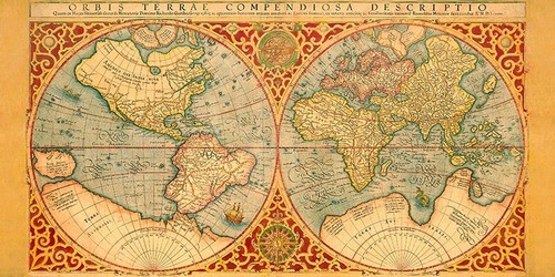 Quadro mappa terra mappamondo - mappa,