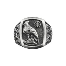 Anello uomo argento con - da,