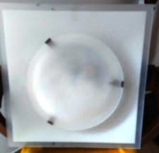 Plafoniera Da Soffitto Luna Tonda In Vetro su base vetro cm 45