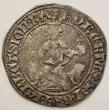 GRIGLIATO CON SIMBOLO GIGLIO NAPOLI ROBERTO D’ANGIO’ (1309-1343) MONETA ARGENTO