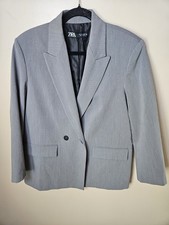 Blazer Tuta Zara Grigio Lungo