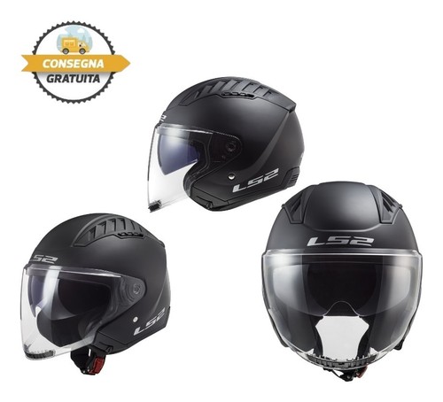 Casco ls2 copter nero - copter, ii