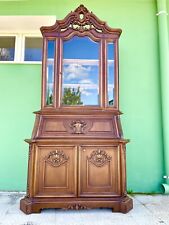 ELEGANTE LIBRERIA A RIBALTA CON CIMASA E FREGI BAROCCO 