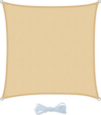 Vela Ombreggiante Rettangolare 2.5X2.5M Impermeabile Tenda a Vela Protezione 95%