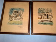 ORFEO TAMBURI    COPPIA INCISIONI VINTAGE