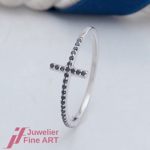 Anello croce brillante - a,
