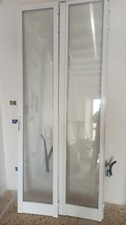 Porta in alluminio colore bianco a due ante misure 104.5 x 249.5